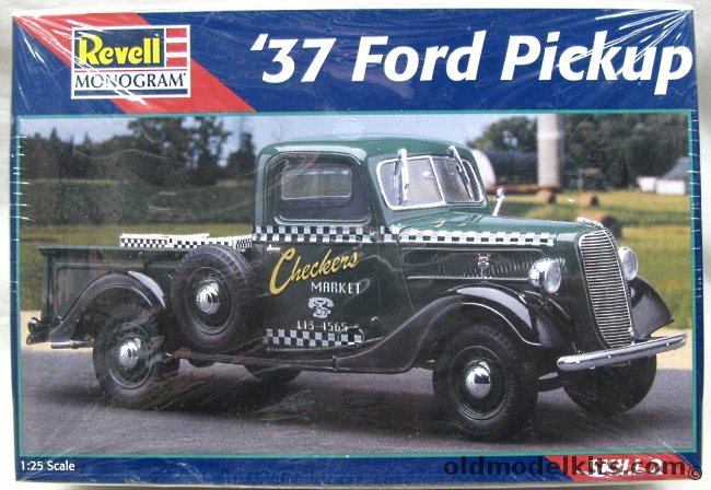 Revell 1/25 1937 Ford Pickup Truck - Checkers Market or Ford Dealership, 85-7627 plastic model kit